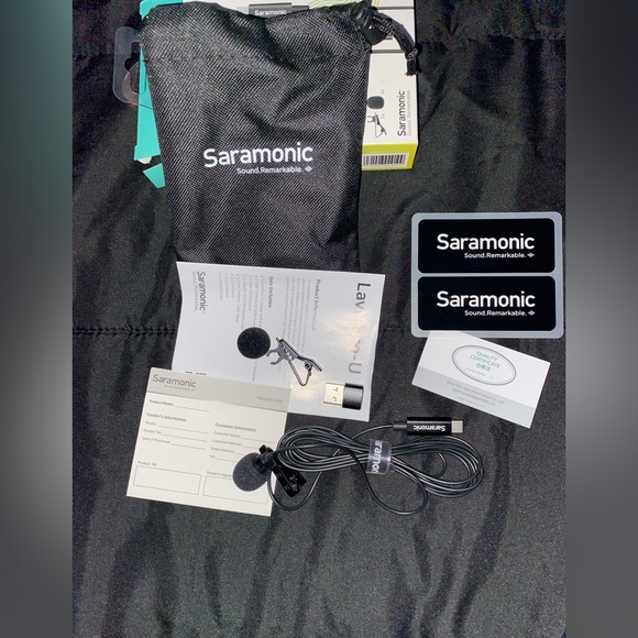 NEW- Saramonic-Lavalier Mic w/USB-C Output, 6.6' Cable/USB Adapter - Picture 10 of 16